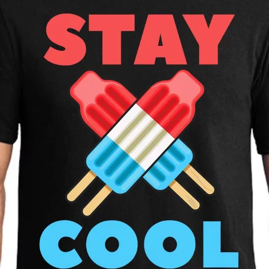 Stay Cool Girl Boy Popsicle Funny 4th Of July Pajama Set