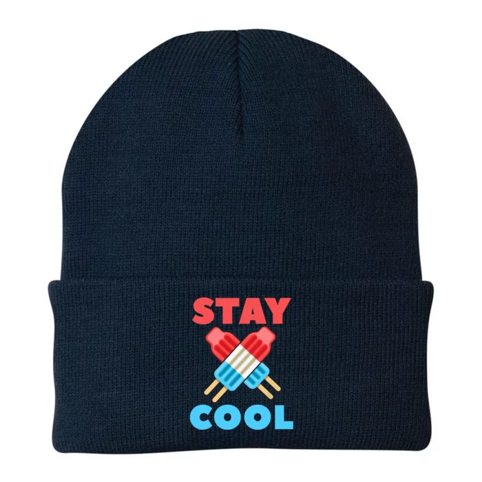 Stay Cool Girl Boy Popsicle Funny 4th Of July Knit Cap Winter Beanie