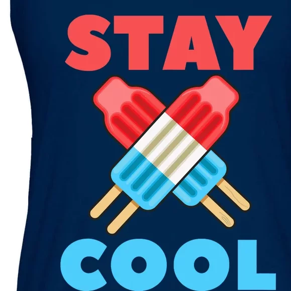 Stay Cool Girl Boy Popsicle Funny 4th Of July Ladies Essential Flowy Tank