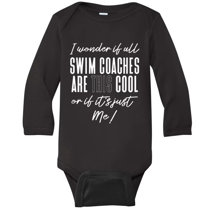 Swim Coaches Gift for Swimming Coach Baby Long Sleeve Bodysuit