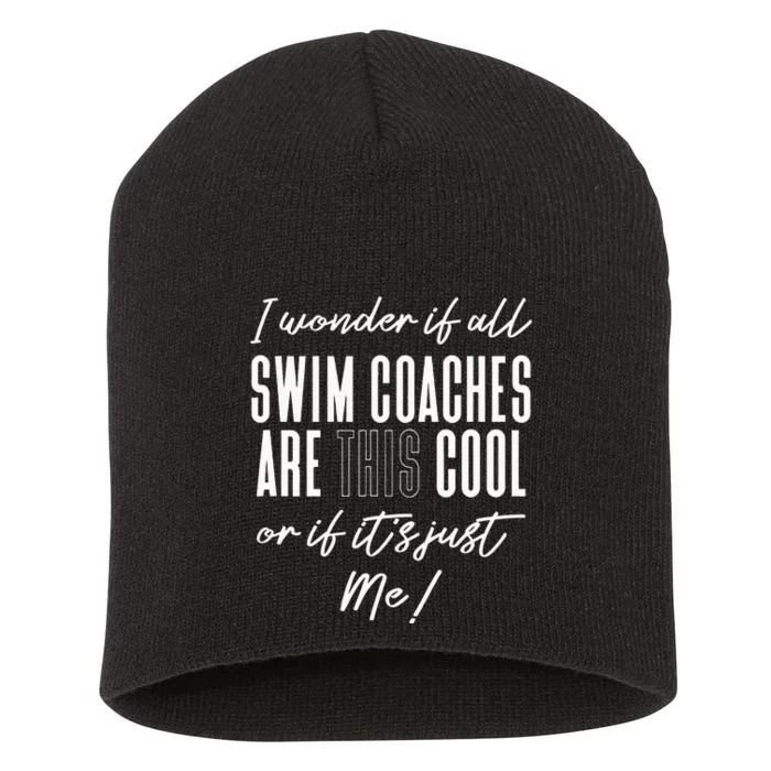 Swim Coaches Gift for Swimming Coach Short Acrylic Beanie