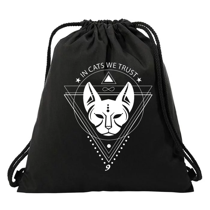 Sphynx Cat Gift Sphinx Mom Bastet Cat Mom Geometry Cat Daddy Drawstring Bag