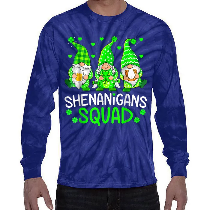 Shenanigans Coordinator Gnome St Patricks Day Teacher Gift Tie-Dye Long Sleeve Shirt