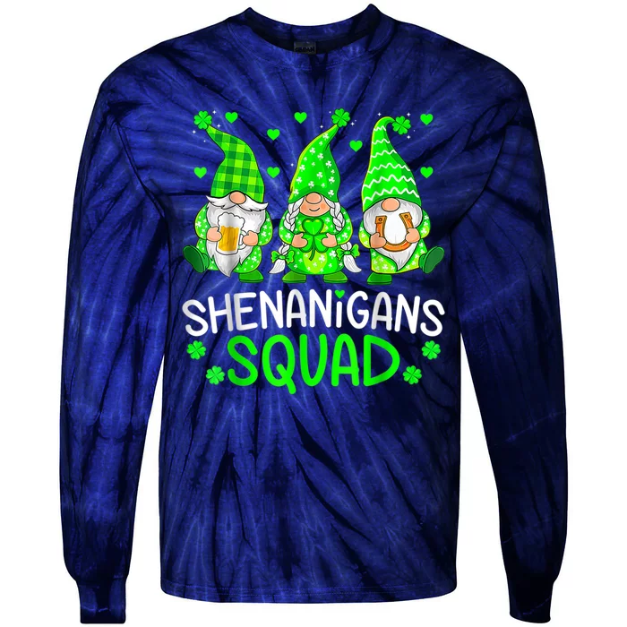 Shenanigans Coordinator Gnome St Patricks Day Teacher Gift Tie-Dye Long Sleeve Shirt