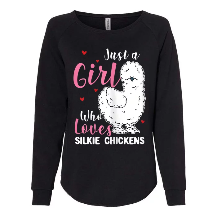 Silkie Chicken Girl Who Loves Silkie Chickens Womens California Wash Sweatshirt