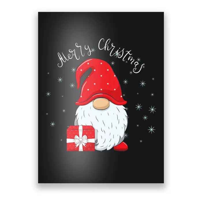 Santa Claus Garden Gnome Merry Christmas Vneck Poster