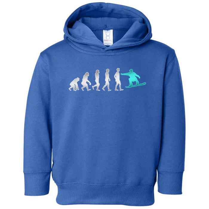 Snowboarding Cute Gift Evolution Of Snowboarder Gift Toddler Hoodie