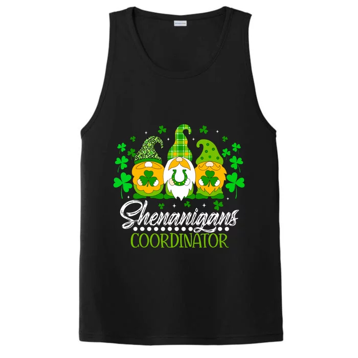 Shenanigans Coordinator Gnome Irish Shamrock Patricks Day Performance Tank