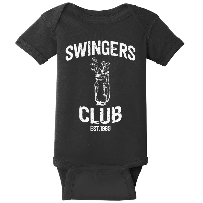 Swingers Club Golf Clubs Funny Golf Sarcastic Golfing Baby Bodysuit