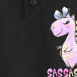 Sassasaurus Cute Girl Dinosaur Funny Gifts For Kids Girls Dry Zone Grid Performance Polo