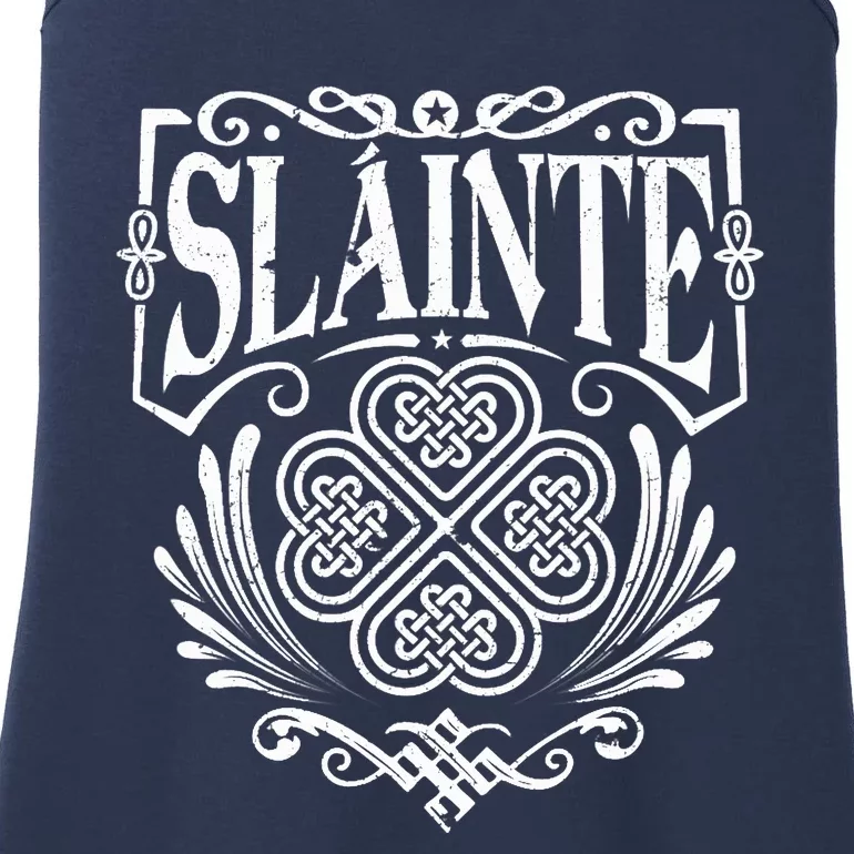 Slainte Cheers Good Health From Ireland Ladies Essential Tank