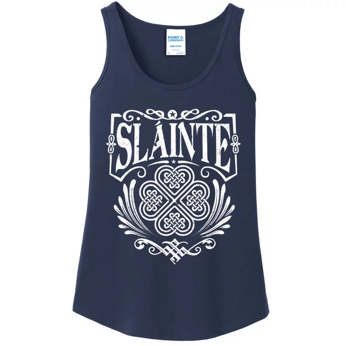 Slainte Cheers Good Health From Ireland Ladies Essential Tank