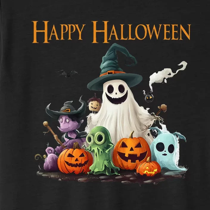 Spooky Cute Ghost Halloween Costume Happy Halloween Ghost ChromaSoft Performance T-Shirt