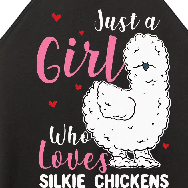 Silkie Chicken Girl Who Loves Silkie Chickens Women’s Perfect Tri Rocker Tank