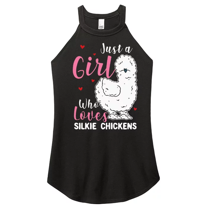 Silkie Chicken Girl Who Loves Silkie Chickens Women’s Perfect Tri Rocker Tank