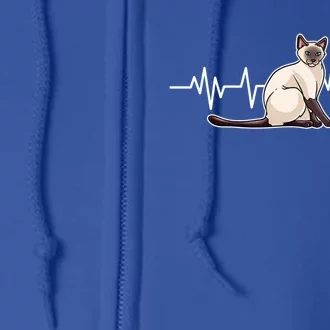 Siamese Cat Gift Gift Love My Siamese Cat Cool Gift Full Zip Hoodie