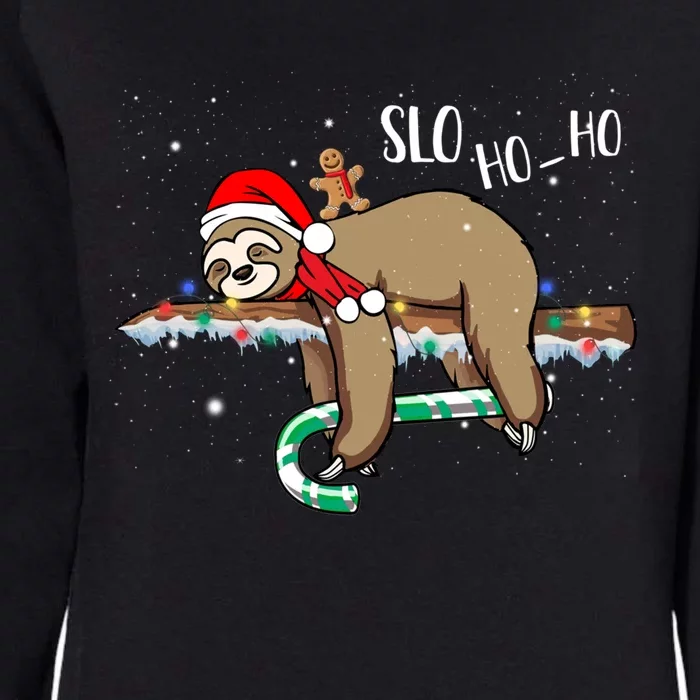 Sloth Christmas Gift Merry Slothmas Slo Ho Ho Cool Gift Womens California Wash Sweatshirt