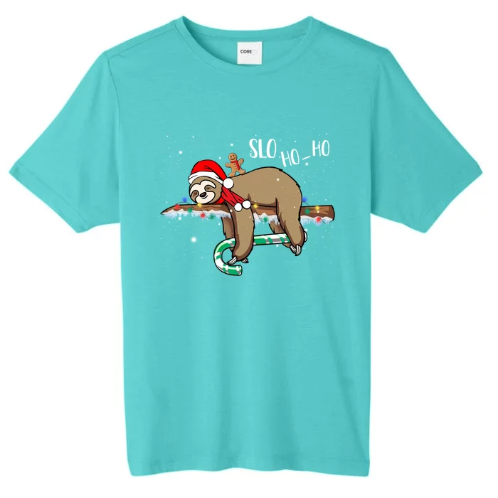 Sloth Christmas Gift Merry Slothmas Slo Ho Ho Cool Gift ChromaSoft Performance T-Shirt