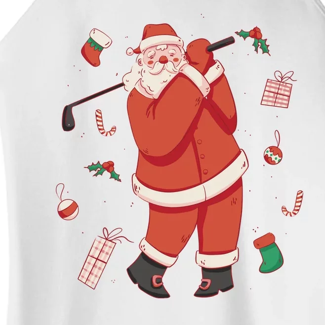 Santa Claus Golf Lover Holiday Women’s Perfect Tri Rocker Tank