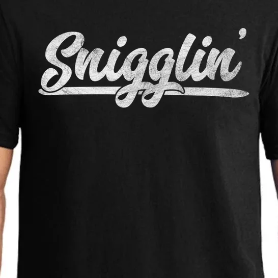 Snigglin Coach Gang Wear Black Streetwear Tops Pajama Set