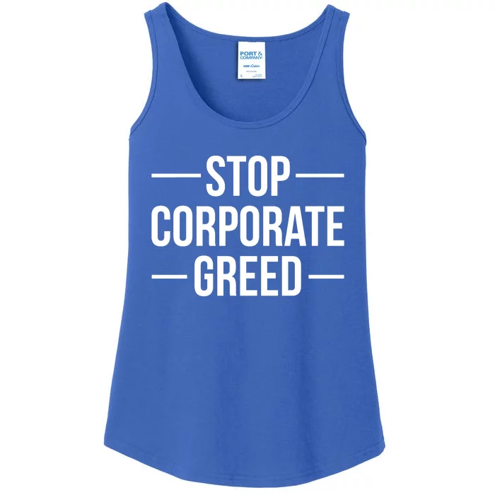 Stop Corporate Greed Heath Workers Strike Ladies Essential Tank