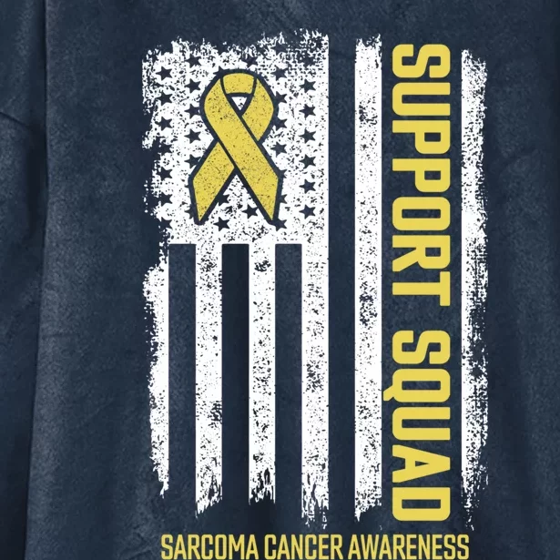 Sarcoma Cancer Gift Support Squad Sarcoma Cancer Awareness Gift Hooded Wearable Blanket