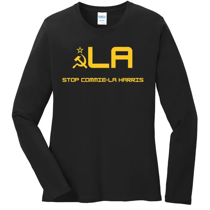 Stop Commiela Harris Stop Kamala Ladies Long Sleeve Shirt