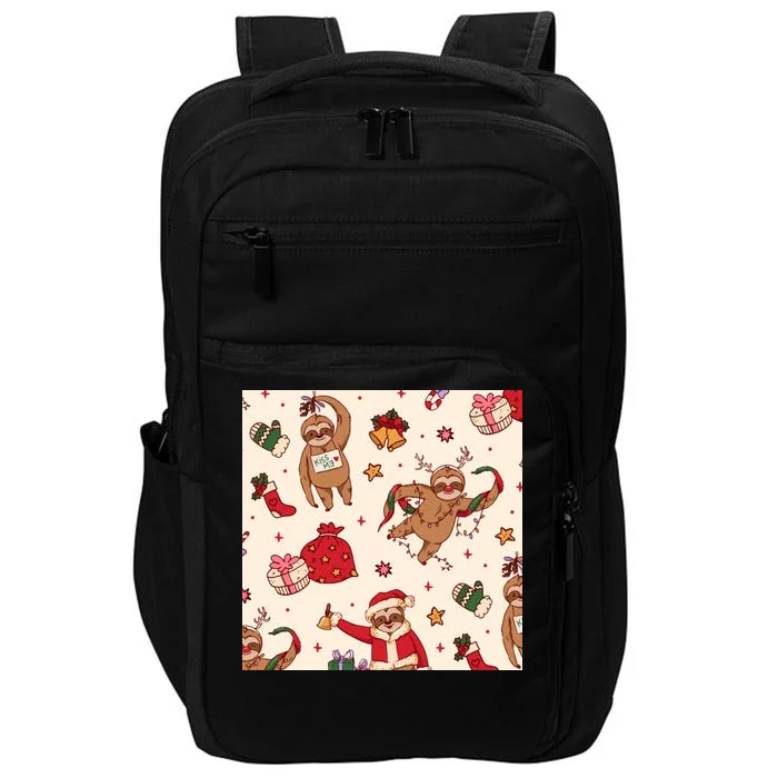 Sloth Christmas Holiday Impact Tech Backpack