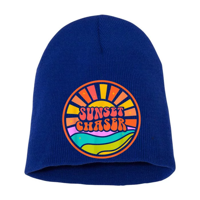 Sunset Chaser (Happy Summer Collection) Short Acrylic Beanie