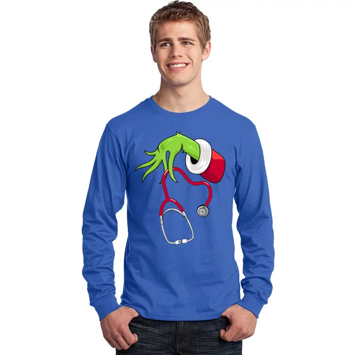 Stethoscope Christmas Holiday Tall Long Sleeve T-Shirt