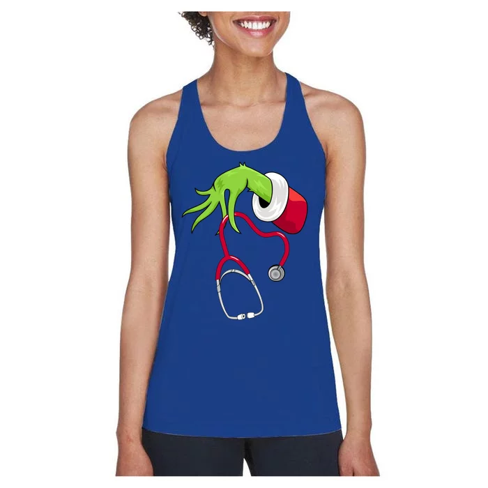 Stethoscope Christmas Holiday Women's Racerback Tank