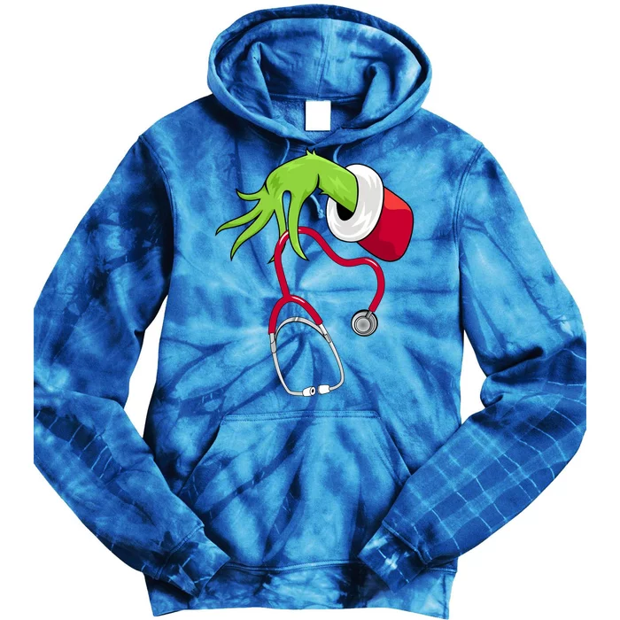 Stethoscope Christmas Holiday Tie Dye Hoodie