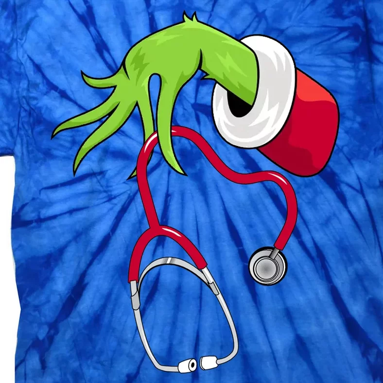 Stethoscope Christmas Holiday Tie-Dye T-Shirt