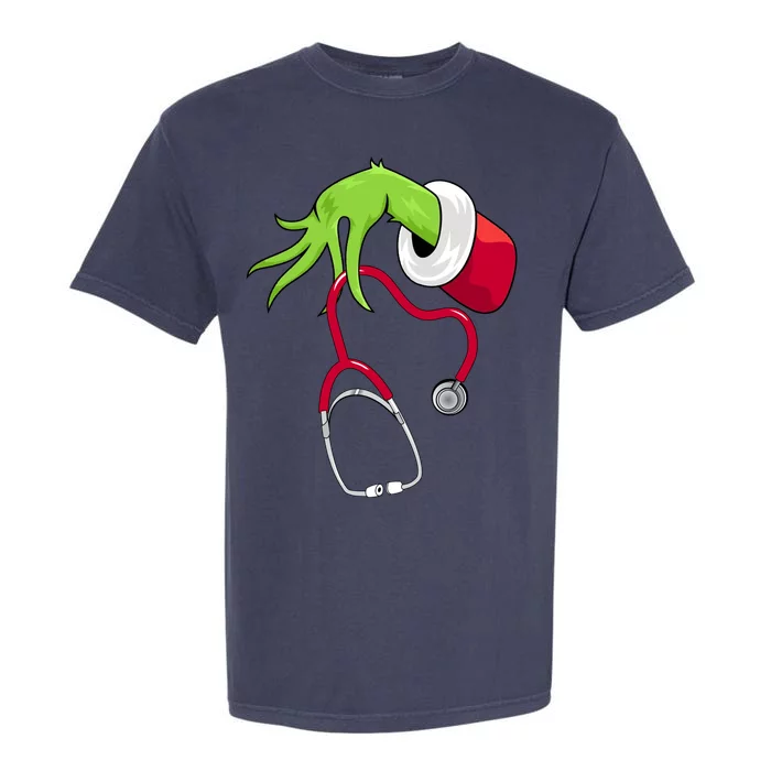 Stethoscope Christmas Holiday Garment-Dyed Heavyweight T-Shirt