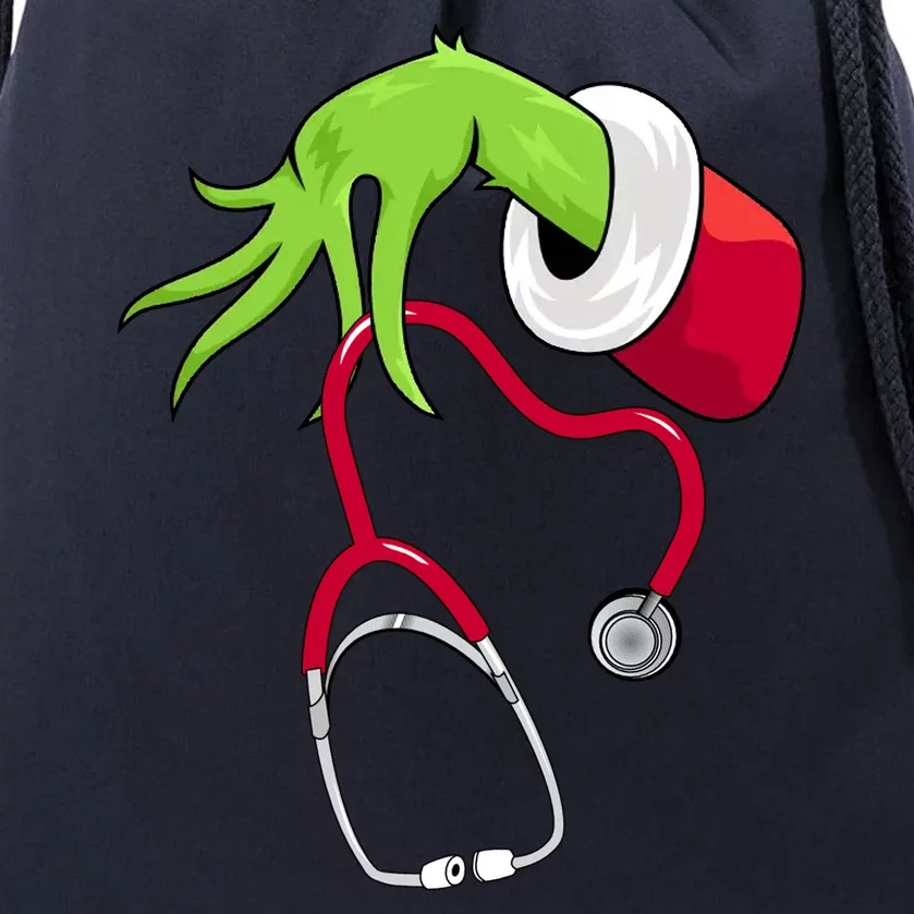 Stethoscope Christmas Holiday Drawstring Bag