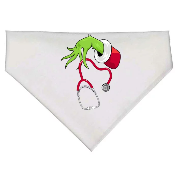 Stethoscope Christmas Holiday USA-Made Doggie Bandana