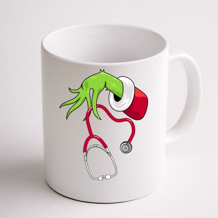 Stethoscope Christmas Holiday Front & Back Coffee Mug