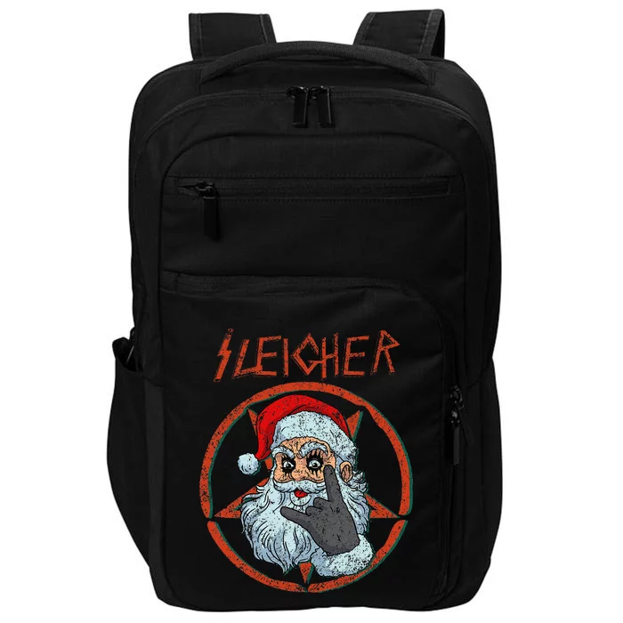 Sleigher Christmas Heavy Metal Xmas Hail Santa Impact Tech Backpack