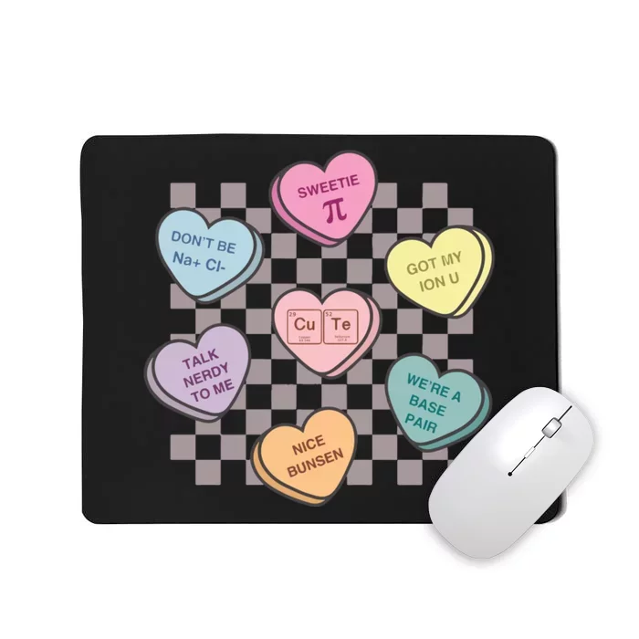 Science Candy Hearts Teachers Mousepad