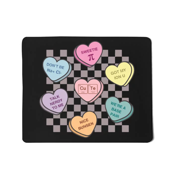 Science Candy Hearts Teachers Mousepad