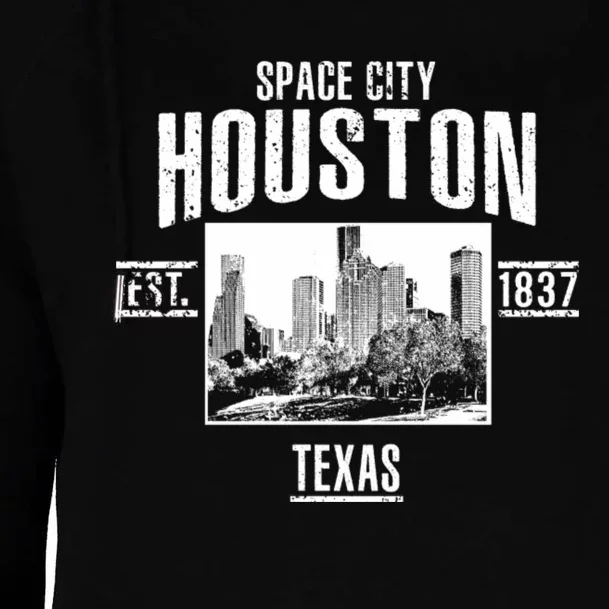 Space City Houston Est 1837 Texas Womens Funnel Neck Pullover Hood