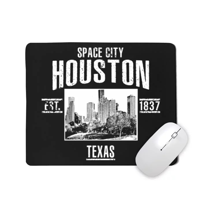 Space City Houston Est 1837 Texas Mousepad