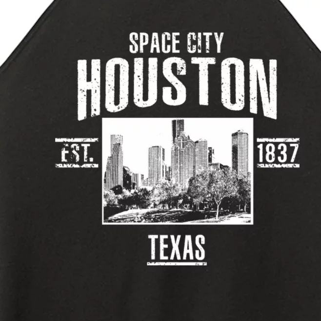 Space City Houston Est 1837 Texas Women’s Perfect Tri Rocker Tank