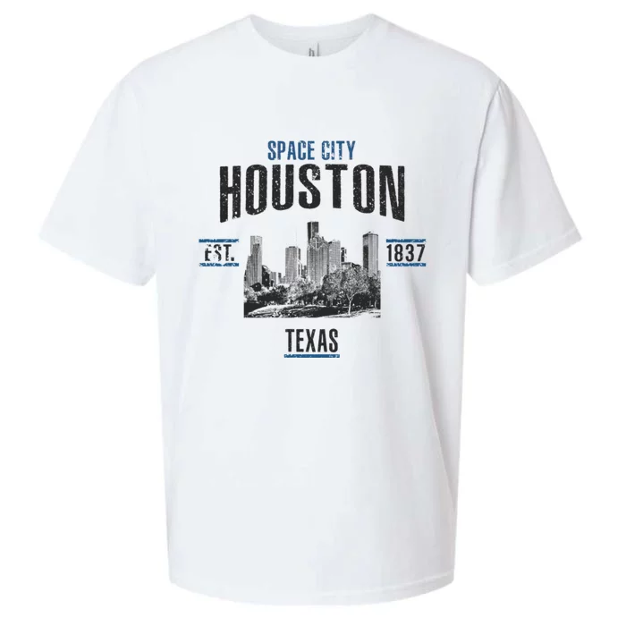 Space City Houston Est 1837 Texas Sueded Cloud Jersey T-Shirt