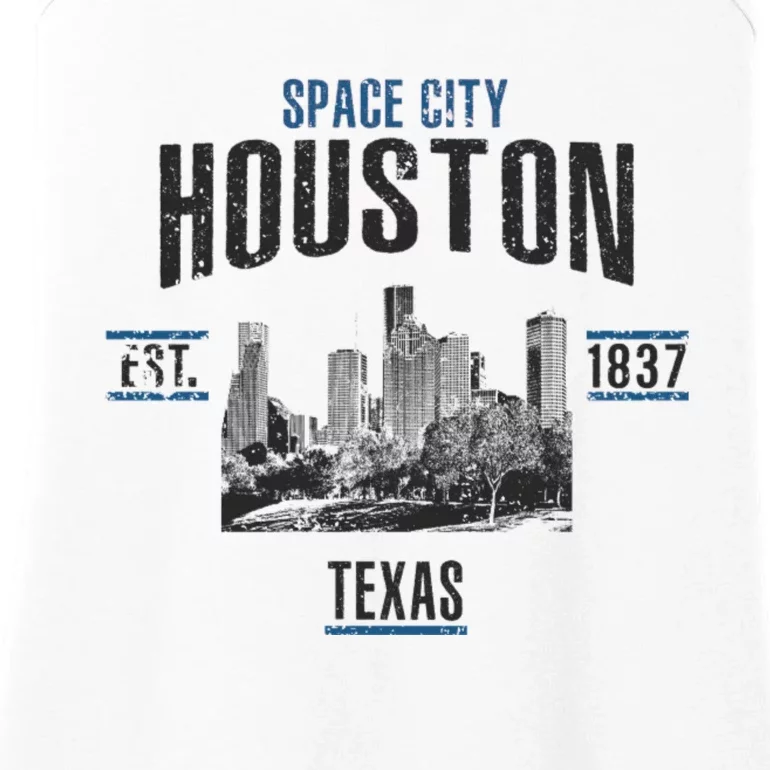 Space City Houston Est 1837 Texas Ladies Essential Tank