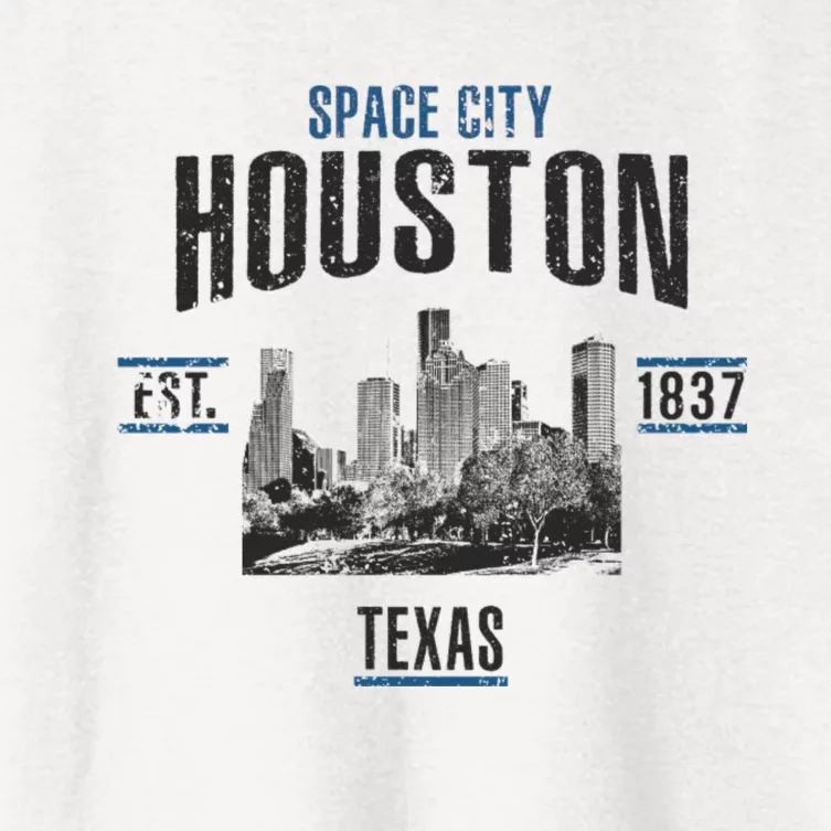 Space City Houston Est 1837 Texas Women's Crop Top Tee