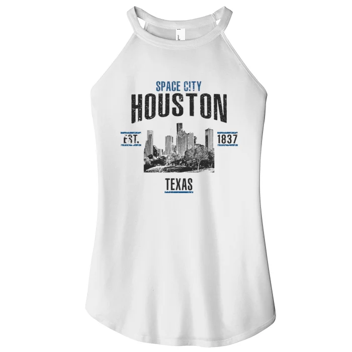 Space City Houston Est 1837 Texas Women’s Perfect Tri Rocker Tank