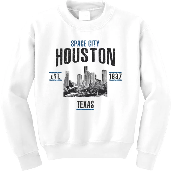 Space City Houston Est 1837 Texas Kids Sweatshirt