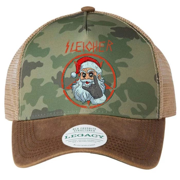 Sleigher Christmas Heavy Metal Xmas Hail Santa Legacy Tie Dye Trucker Hat