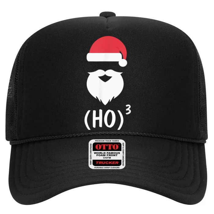 Santa Clause Ho Cubed | Funny Christmas High Crown Mesh Trucker Hat